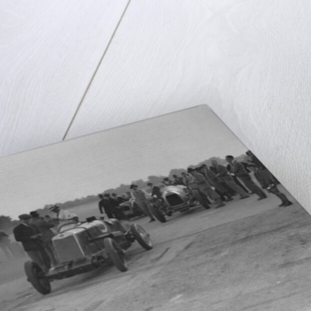 Lea-Francis, Delage and Bentley at a Surbiton Motor Club race meeting, Brooklands, Surrey, 1928 by Bill Brunell