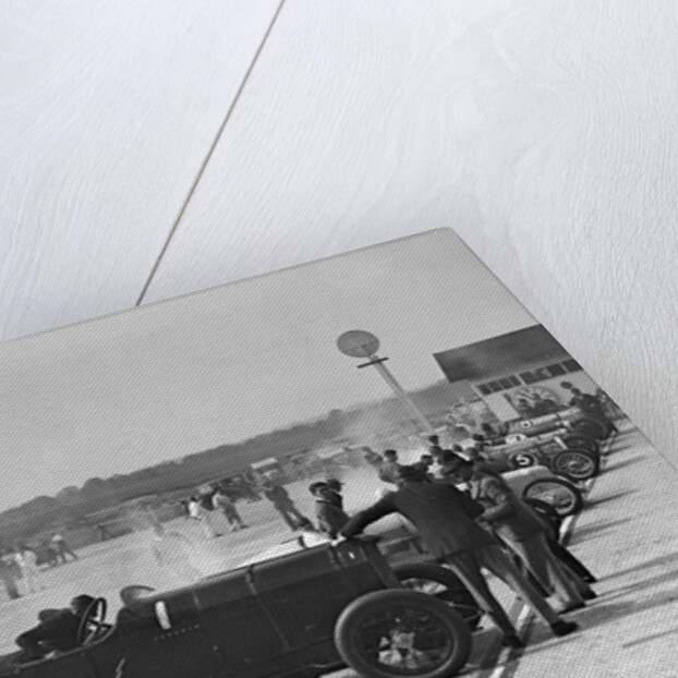 21.5 litre Benz of GK Clowes at a Surbiton Motor Club race meeting, Brooklands, Surrey, 1928 by Bill Brunell