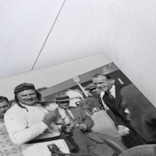 EL Bouts and his Sunbeam, Surbiton Motor Club race meeting, Brooklands, Surrey, 1928 by Bill Brunell