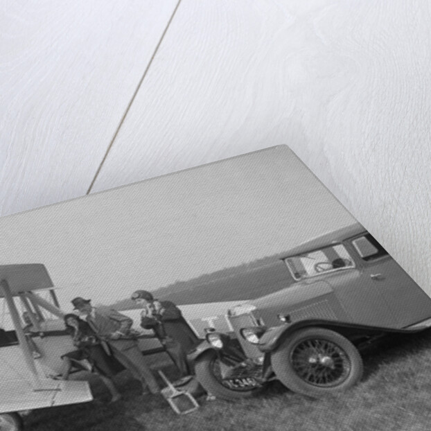 Lea-Francis V type saloon and Blackburn Bluebird aeroplane, c1930 by Bill Brunell