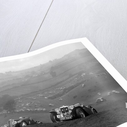 Triumph Southern Cross and MG Magnette at the MG Car Club Rushmere Hillclimb, Shropshire, 1935 by Bill Brunell