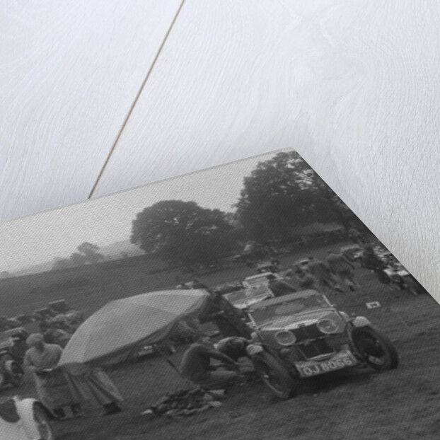 Singer Le Mans and MG J2 at the MG Car Club Rushmere Hillclimb, Shropshire, 1935 by Bill Brunell