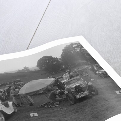 Singer Le Mans and MG J2 at the MG Car Club Rushmere Hillclimb, Shropshire, 1935 by Bill Brunell