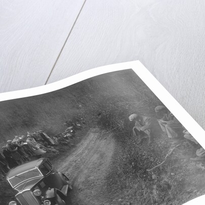 Standard saloon of HF Deane competing in the MCC Lands End Trial, 1935 by Bill Brunell