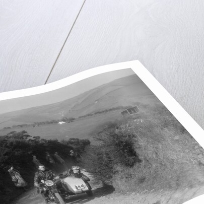 990 cc AJS and sidecar of M Laidlaw at the MCC Lands End Trial, Beggars Roost, Devon, 1936 by Bill Brunell