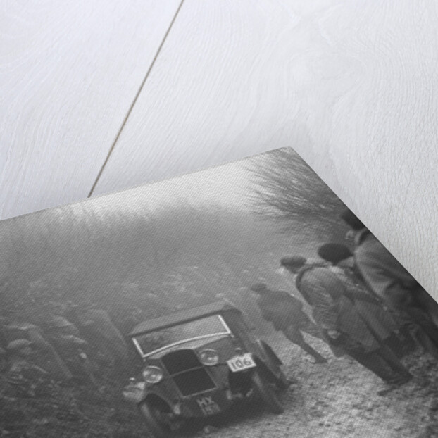 Triumph saloon of CH Lawford competing in the MCC Exeter Trial, 1930 by Bill Brunell