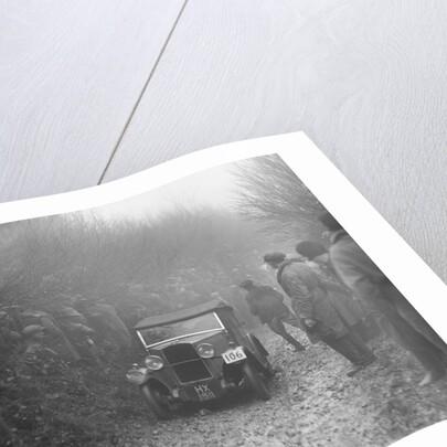 Triumph saloon of CH Lawford competing in the MCC Exeter Trial, 1930 by Bill Brunell