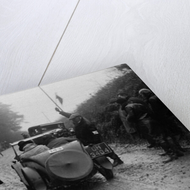 Morris Minor of KC McGuffie competing in the MCC Exeter Trial, Blackhill, Dorset, 1930 by Bill Brunell