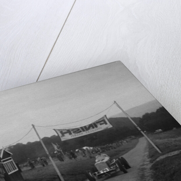 ERA of Raymond Mays at the finishing line of the Shelsley Walsh Hillclimb, Worcestershire, 1935 by Bill Brunell