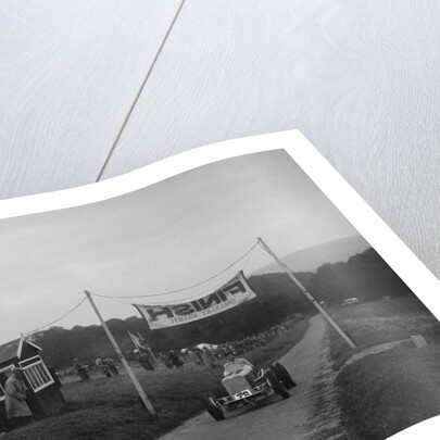 ERA of Raymond Mays at the finishing line of the Shelsley Walsh Hillclimb, Worcestershire, 1935 by Bill Brunell