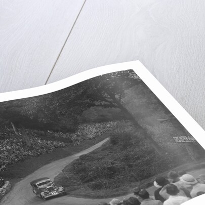 Ford V8 saloon competing in the Shelsley Walsh Hillclimb, Worcestershire, 1935 by Bill Brunell