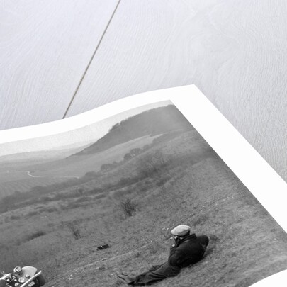 Riley 16 competing in the London Motor Club Coventry Cup Trial, Knatts Hill, Kent, 1938 by Bill Brunell