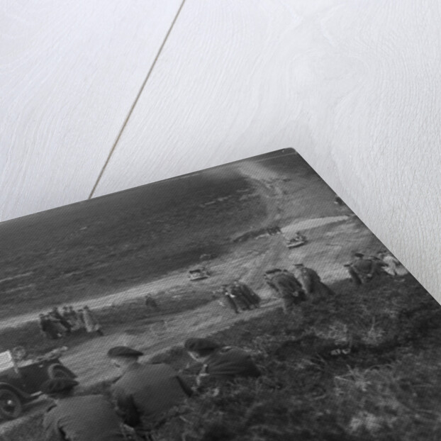Morris Minor competing in a motoring trial, Bagshot Heath, Surrey, 1930s by Bill Brunell