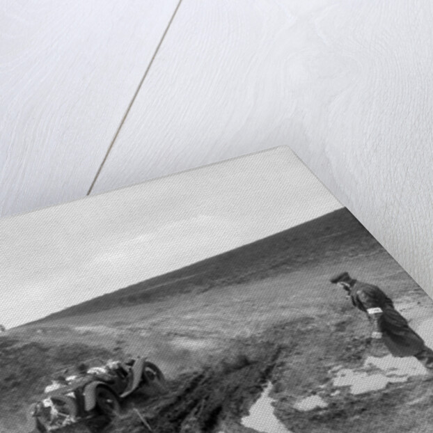 Swept-wing MG J2 competing in a motoring trial, Bagshot Heath, Surrey, 1930s by Bill Brunell