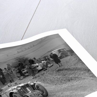 MG PB of EJ Haesendonck of the Cream Cracker Team at the MG Car Club Midland Centre Trial, 1938 by Bill Brunell