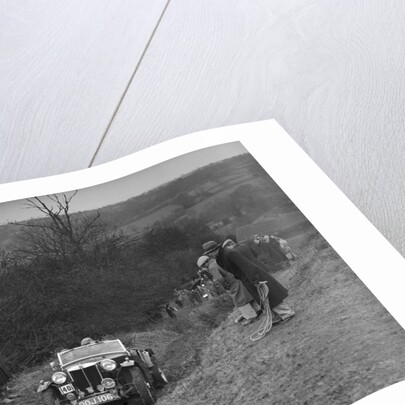 MG TA of F Wallace competing in the MG Car Club Midland Centre Trial, 1938 by Bill Brunell