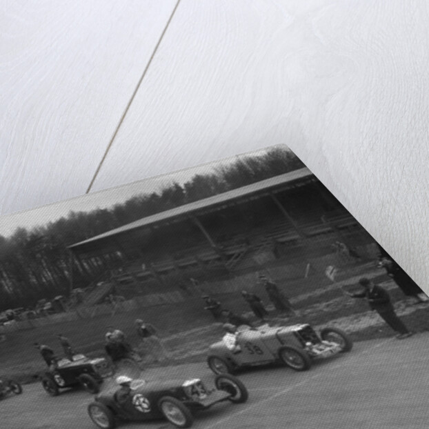 Riley Brooklands of H Hodgson and MG Magnette of H Levy, Donington Park, Leicestershire, 1935 by Bill Brunell
