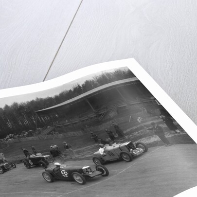 Riley Brooklands of H Hodgson and MG Magnette of H Levy, Donington Park, Leicestershire, 1935 by Bill Brunell
