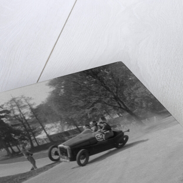 Austin 7 of B Sparrow about to crash, Donington Park Race Meeting, Leicestershire, 1933 by Bill Brunell