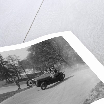 Austin 7 of B Sparrow about to crash, Donington Park Race Meeting, Leicestershire, 1933 by Bill Brunell