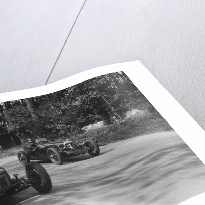 Two Riley Brooklands racing at Donington Park, Leicestershire, 1930s by Bill Brunell