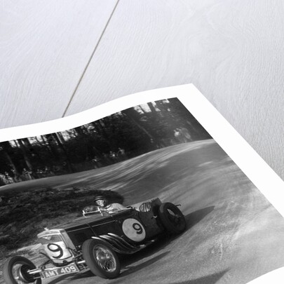 Frazer-Nash TT replica of G Casswell racing at Donington Park, Leicestershire, 1935 by Bill Brunell
