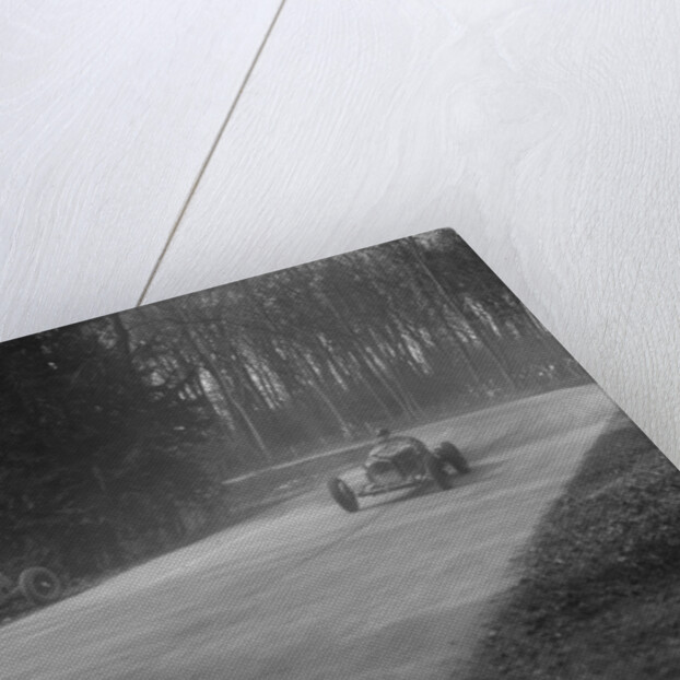 Dick Shuttleworth's Alfa Romeo passing Raymond Mays' crashed ERA, Donington Park, 1935 by Bill Brunell