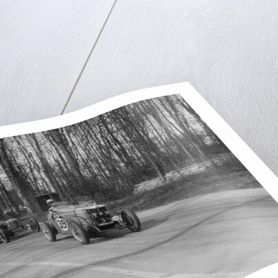 MG Magnette leading a Frazer-Nash Shelsley at Donington Park, Leicestershire, 1930s by Bill Brunell