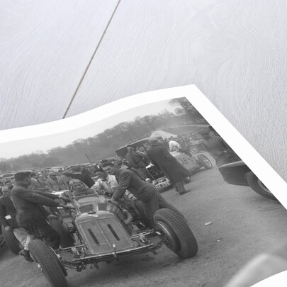 Dick Seaman's ERA, Dick Shuttleworth's Alfa Romeo and a MG Magnette at Donington Park, 1935 by Bill Brunell