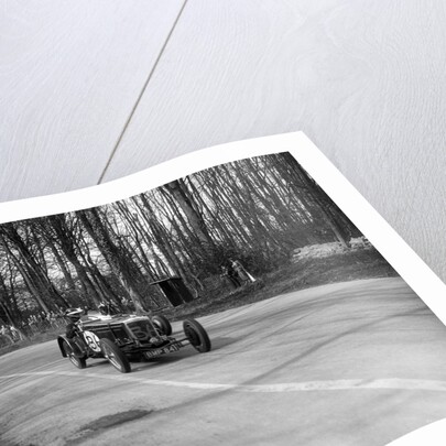 Frazer-Nash Byfleet II leading an MG at Donington Park, Leicestershire, 1935 by Bill Brunell