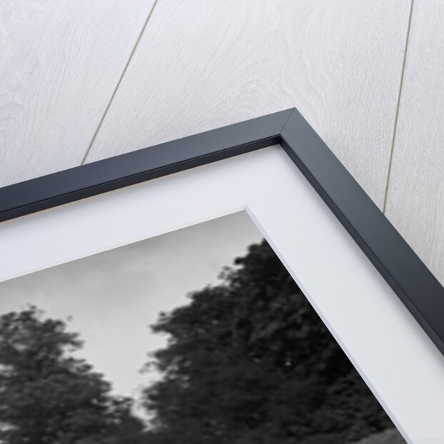 Alfa Romeo of Kenneth Evans taking the chequered flag at Crystal Palace, 1939 by Bill Brunell