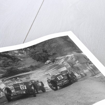 MG J2 and MG D type at the Mid Surrey AC Barnstaple Trial, Tarr Steps, Exmoor, 1934 by Bill Brunell