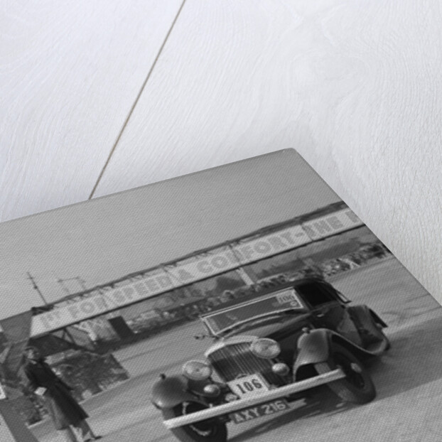 Bentley drophead coupe with Barker body competing in the JCC Rally, Brooklands, Surrey, 1939 by Bill Brunell