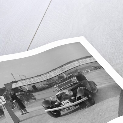 Bentley drophead coupe with Barker body competing in the JCC Rally, Brooklands, Surrey, 1939 by Bill Brunell