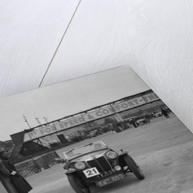 MG TA competing in the JCC Rally, Brooklands, Surrey, 1939 by Bill Brunell