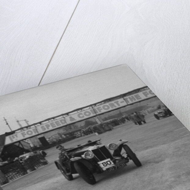 MG Magnette competing in the JCC Rally, Brooklands, Surrey, 1939 by Bill Brunell