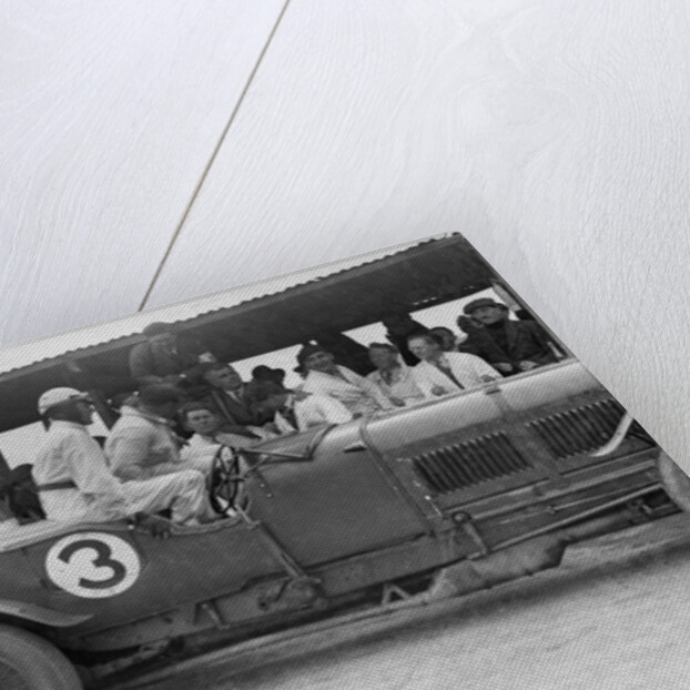 Winning Bentley of Jack Dunfee and Woolf Barnato, BARC 6-Hour Race, Brooklands, Surrey, 1929, by Bill Brunell