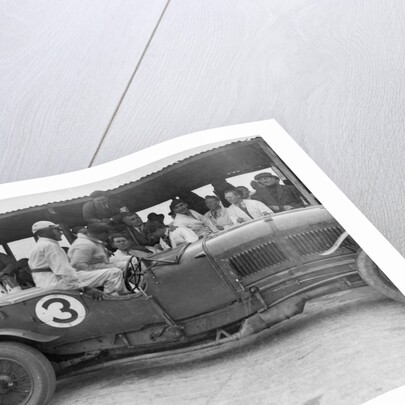 Winning Bentley of Jack Dunfee and Woolf Barnato, BARC 6-Hour Race, Brooklands, Surrey, 1929, by Bill Brunell