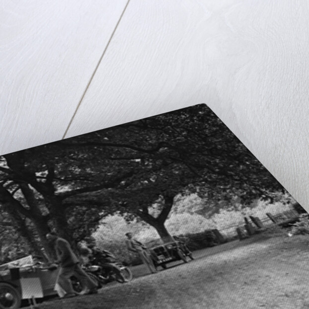 Wolseley Hornet and Morris Minor taking part in a motoring trial, c1930s by Bill Brunell