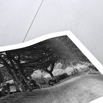 Wolseley Hornet and Morris Minor taking part in a motoring trial, c1930s by Bill Brunell