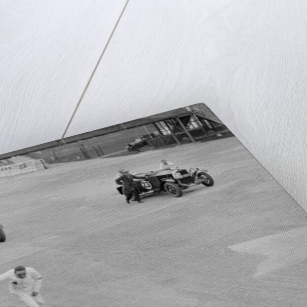 Studebaker and two OMs at the JCC Double Twelve Race, Brooklands, Surrey, 1929 by Bill Brunell