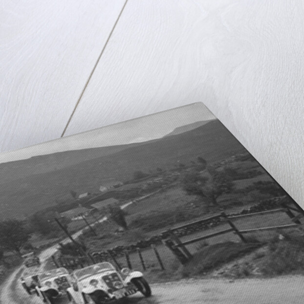 Two Singer Le Mans cars competing in the RSAC Scottish Rally, 1936 by Bill Brunell