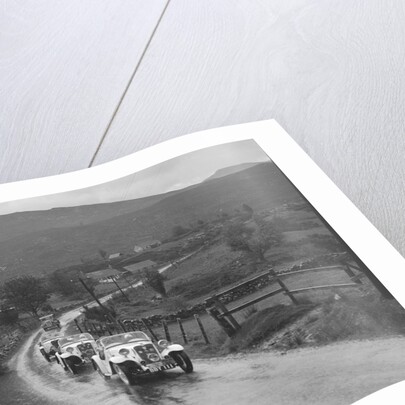 Two Singer Le Mans cars competing in the RSAC Scottish Rally, 1936 by Bill Brunell