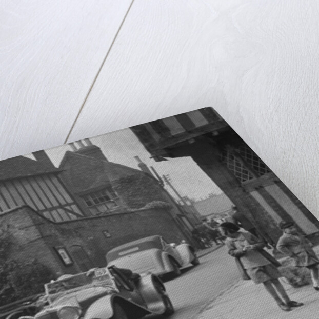 SS Jaguar 100 of SH Newsome competing in the RAC Rally, 1939 by Bill Brunell