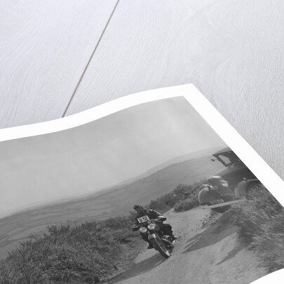 599 cc Panther motorcycle competing in the MCC Torquay Rally, 1938 by Bill Brunell