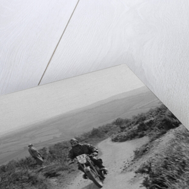 494 cc BMW motorcycle competing in the MCC Torquay Rally, 1938 by Bill Brunell