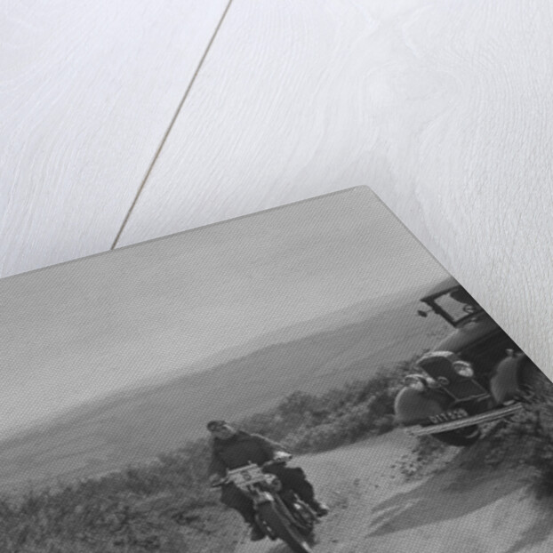 Ariel motorcycle competing in the MCC Torquay Rally, 1938 by Bill Brunell