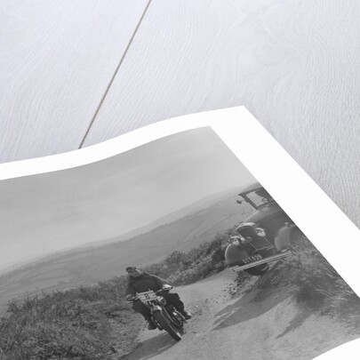 Ariel motorcycle competing in the MCC Torquay Rally, 1938 by Bill Brunell