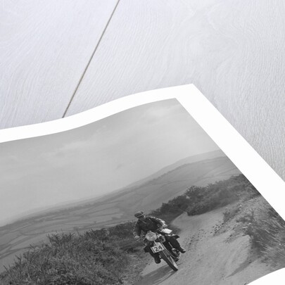 Motorcycle competing in the MCC Torquay Rally, 1938 by Bill Brunell