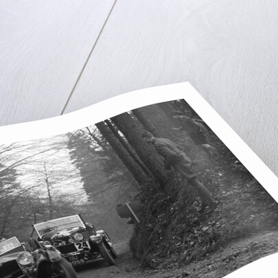 SD Marr's Tracta open sports and R Peaty's Singer open 4-seater at the JCC Half-Day Trial, 1930 by Bill Brunell